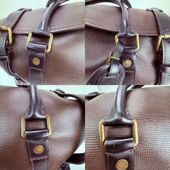 Louis Vuitton Vintage Utah Brown Leather Sac Weekender Travel Bag - Picture 15 of 16